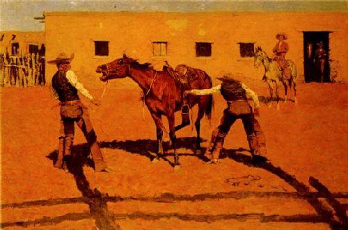Frederick Remington His First Lesson oil painting picture
